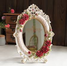mirror-royale white with  embellished roses